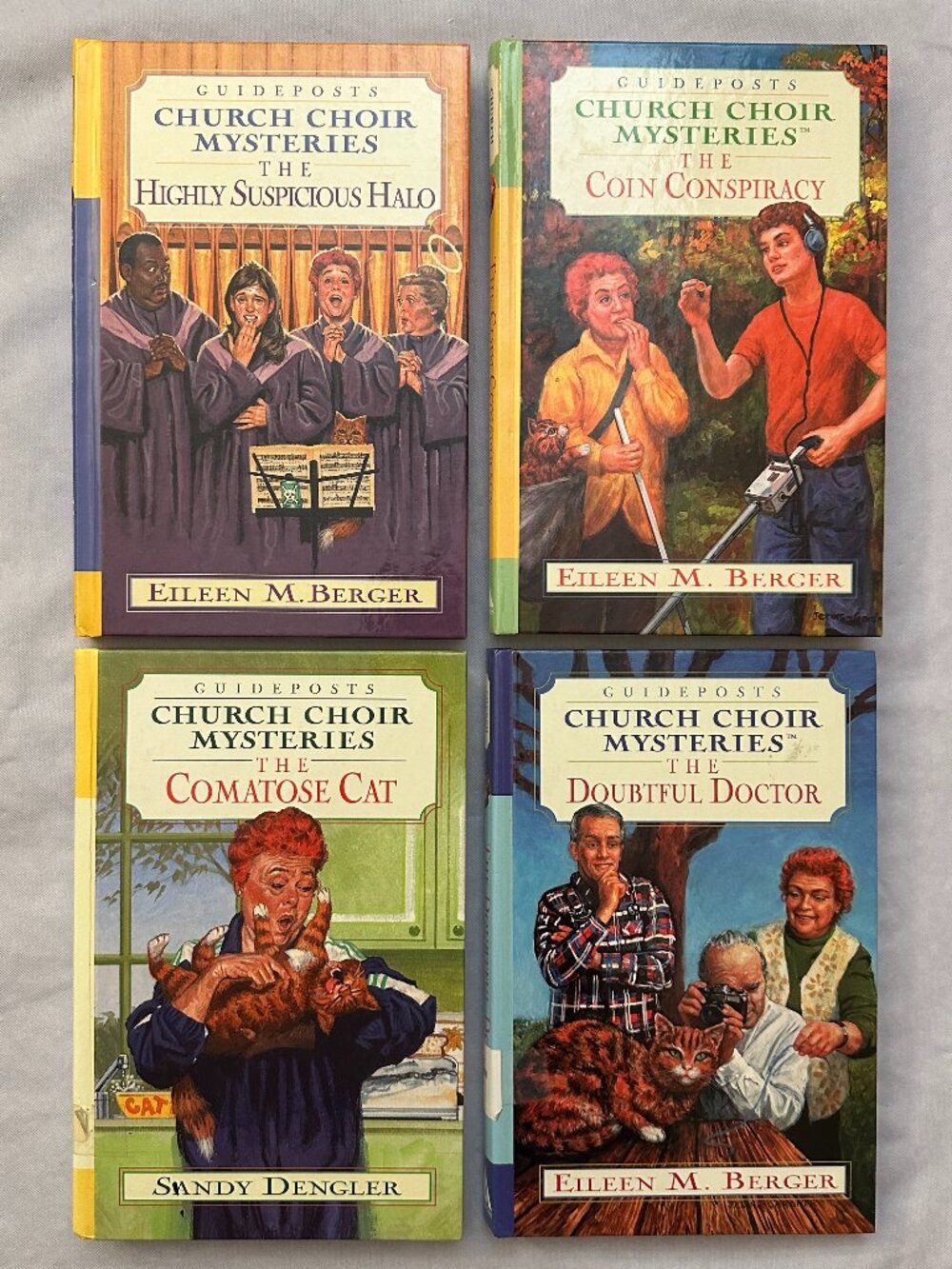 4 Guideposts Church Choir Mysteries Series Books / Hardcover / 2 Ex-Library